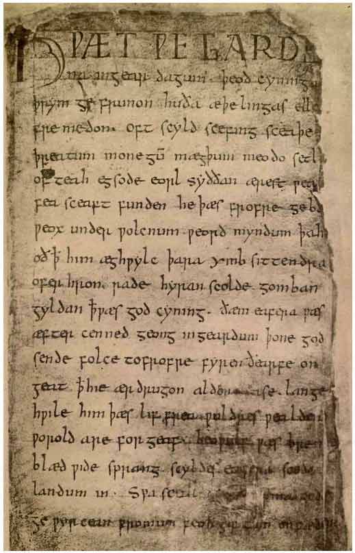 Beowulf Manuscript Kept At The British Museum