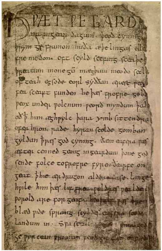 Beowulf - An Epic Poem 2 Beowulf Manuscript Kept At The British Museum