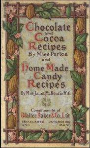 Vintage Chocolate And Cocoa Recipes by Miss Parloa and Home Made Candy Recipes by Mrs. Janet McKenzie Hill - 1909