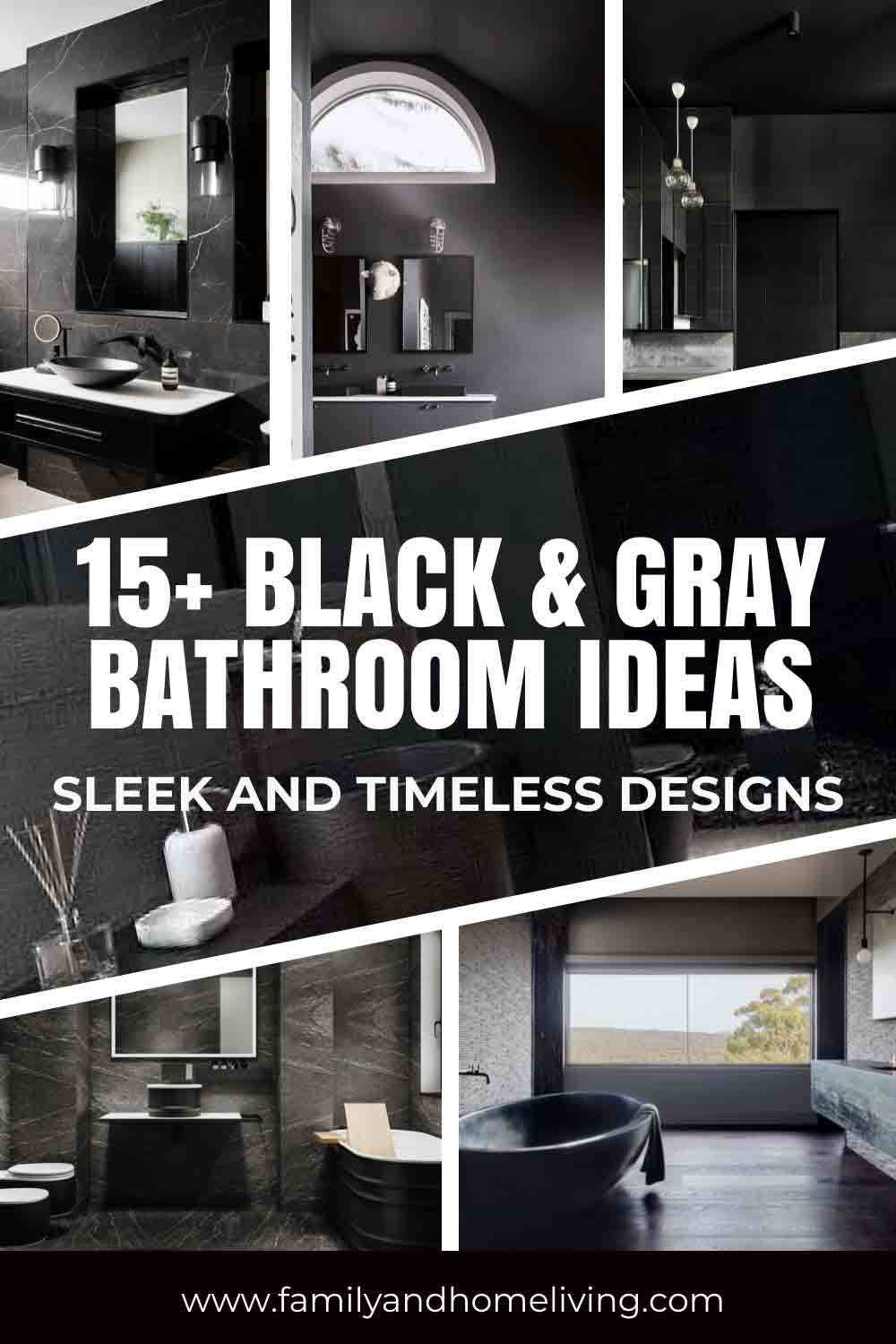 15+ Black & Gray Bathroom Ideas & Inspiration (With Pics)