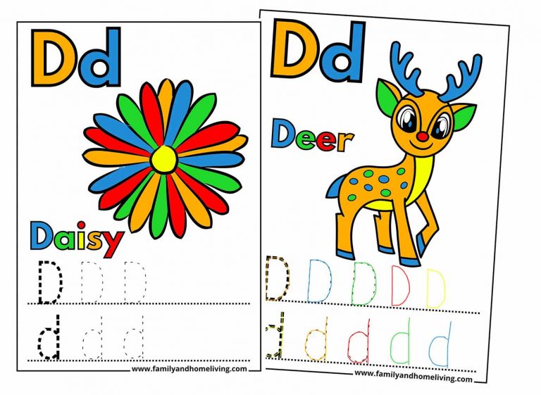 15 Fun Letter D Coloring Pages for Kids (Free PDFs)