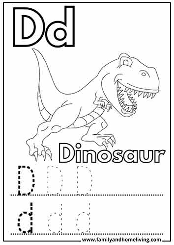 15 Fun Letter D Coloring Pages for Kids (Free PDFs) 14 Dinosaur coloring page