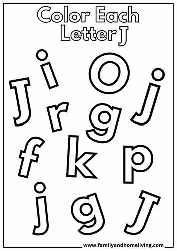 12 Letter J Coloring Pages & Worksheets (Free Printables) 12 Find the Letter J Coloring Worksheet