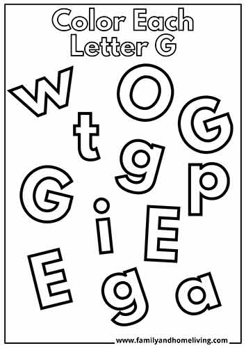 Find the Letter G worksheet