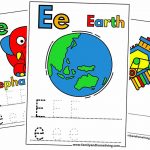 Letter E Coloring Pages and Worksheets for Kids