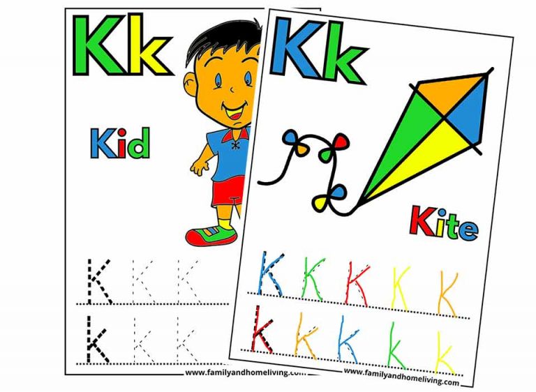 Printable Letter K Coloring Pages and Worksheets