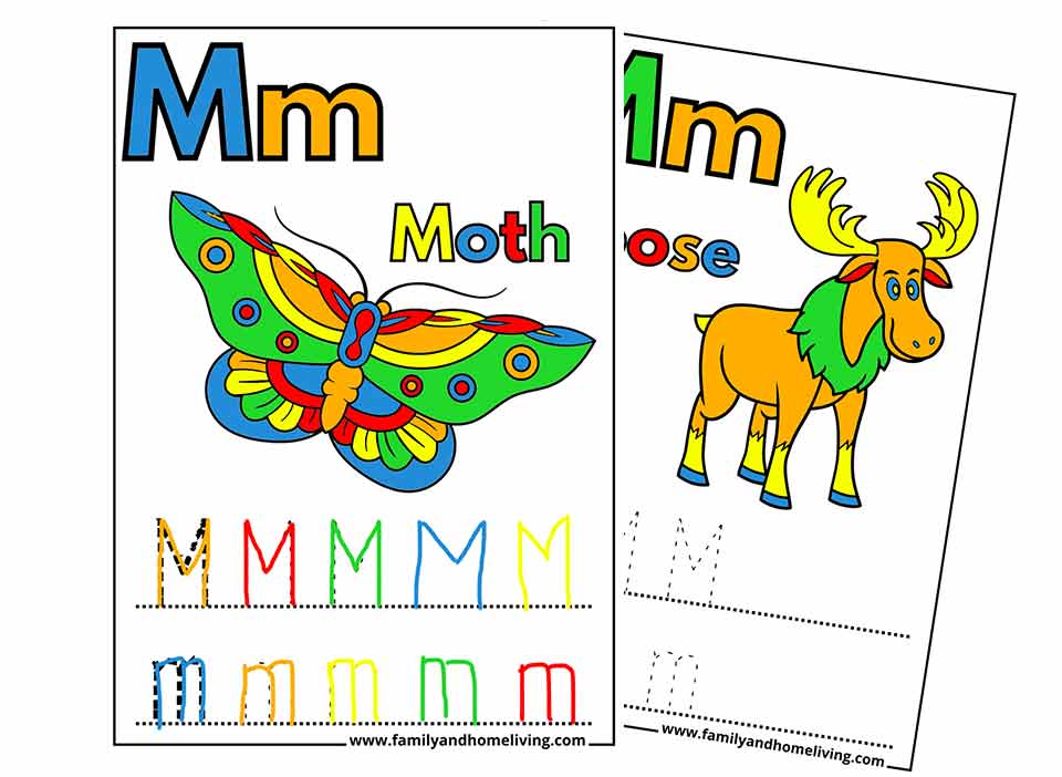 Easy Letter M Coloring Worksheets – Free Printables