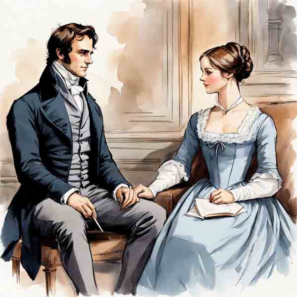 Jane Eyre and Mr Rochester Talking