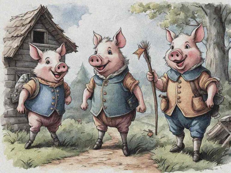 Three Little Pigs Story Image
