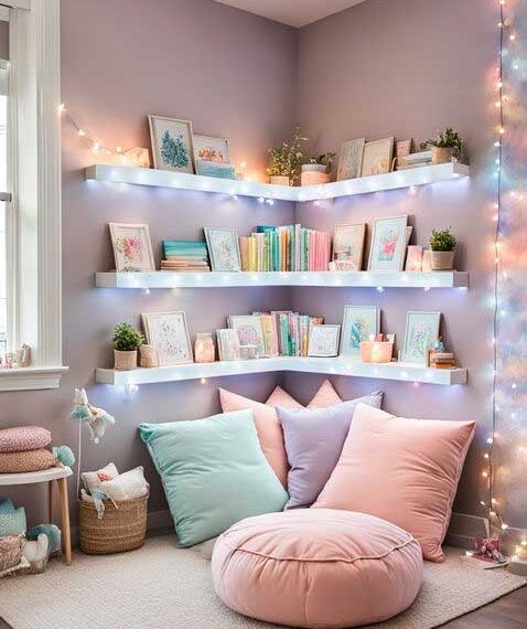 Corner Reading Nook For Girls