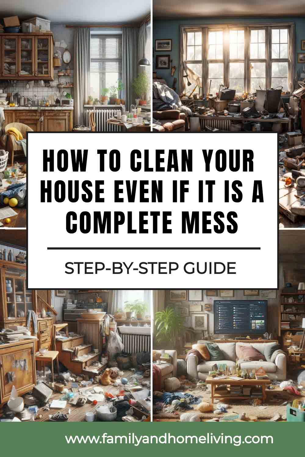 Filthy house cleaning guide Pinterest pin