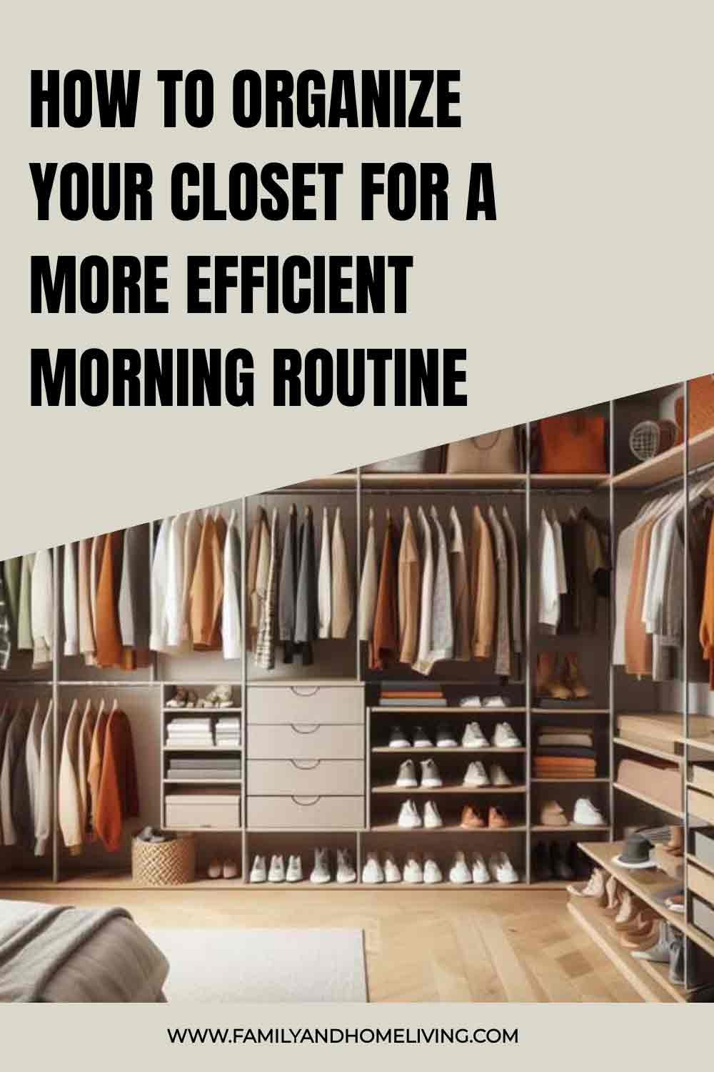 Closet organization tips Pinterest pin