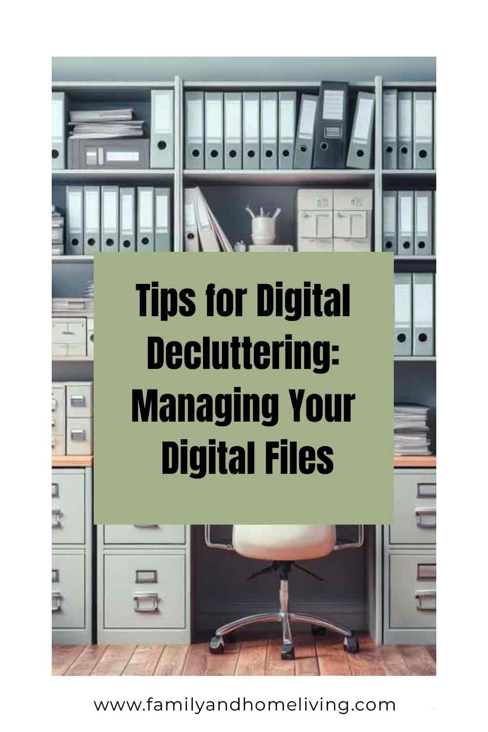 Digital decluttering tips Pinterest pin