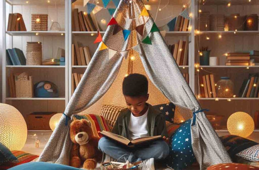 Boys reading corner and reading nooks