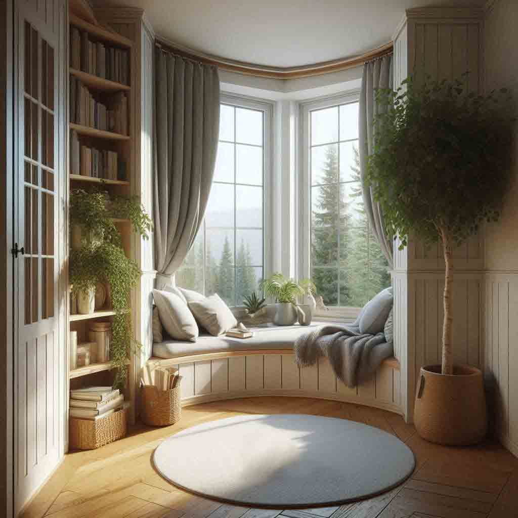17+ Reading Corner Ideas For Adults: Cozy Ideas To Create Your Dream Space 8 Bay window with window seat