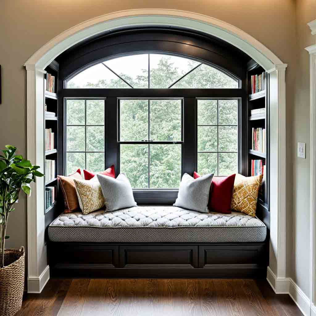 17+ Reading Corner Ideas For Adults: Cozy Ideas To Create Your Dream Space 6 Formal reading corner in bay window with window seat