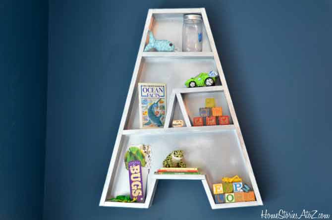 15+ DIY Kids Bookshelf Ideas (With Tutorials) 15 Alphabet kids bookshelf