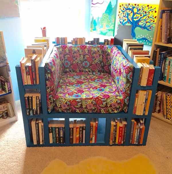 15+ DIY Kids Bookshelf Ideas (With Tutorials) 17 DIY bookshelf chair