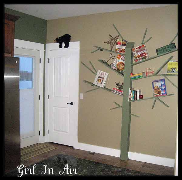 15+ DIY Kids Bookshelf Ideas (With Tutorials) 13 Diy tree bookshelf for kids