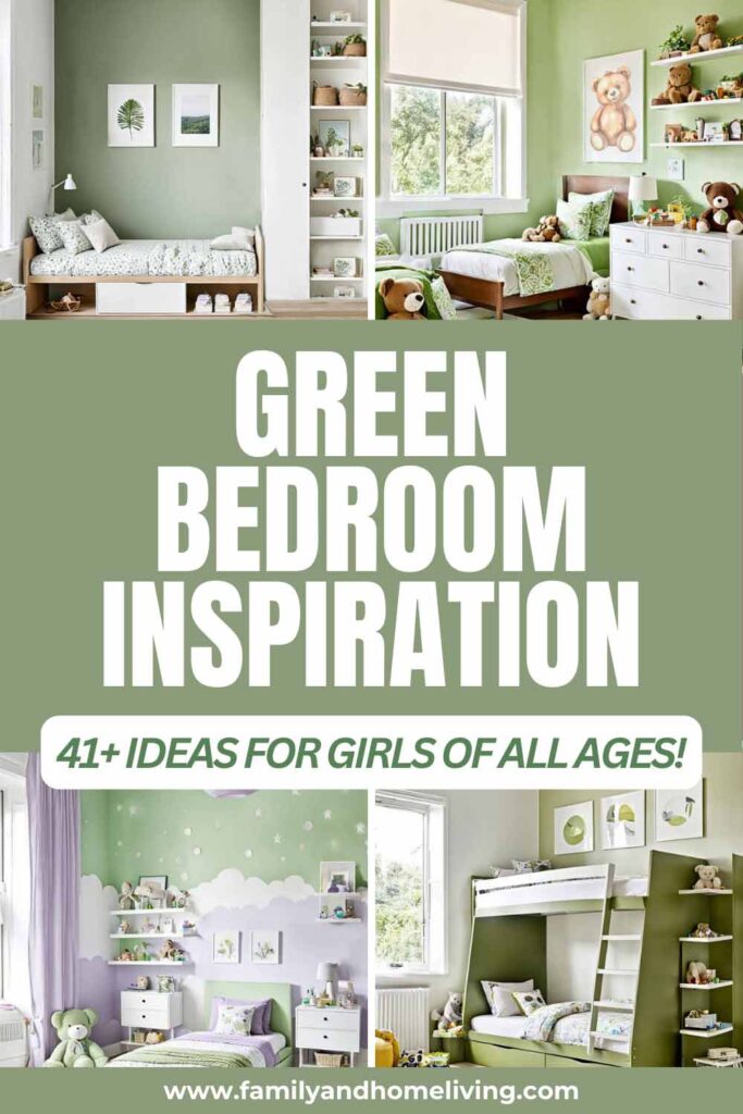 41+ Gorgeously Green Bedroom Ideas For Girls 2 Pinterest pin for girls green bedrooms