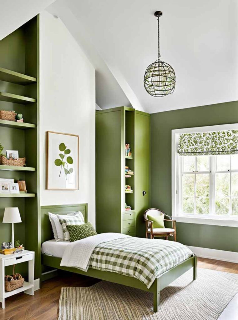 41+ Gorgeously Green Bedroom Ideas For Girls 8 Teen girls olive green bedroom idea