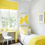 White and yellow girls bedroom