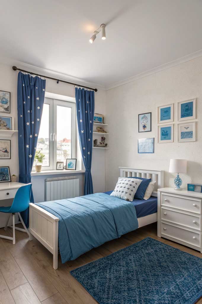 15+ Blue Bedroom Ideas for Girls That Prove Blue Isn't Just for Boys 5 blue and white girls bedroom