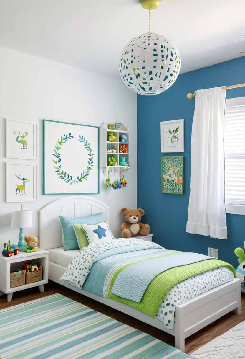 15+ Blue Bedroom Ideas for Girls That Prove Blue Isn't Just for Boys 12 blue green white girls bedroom
