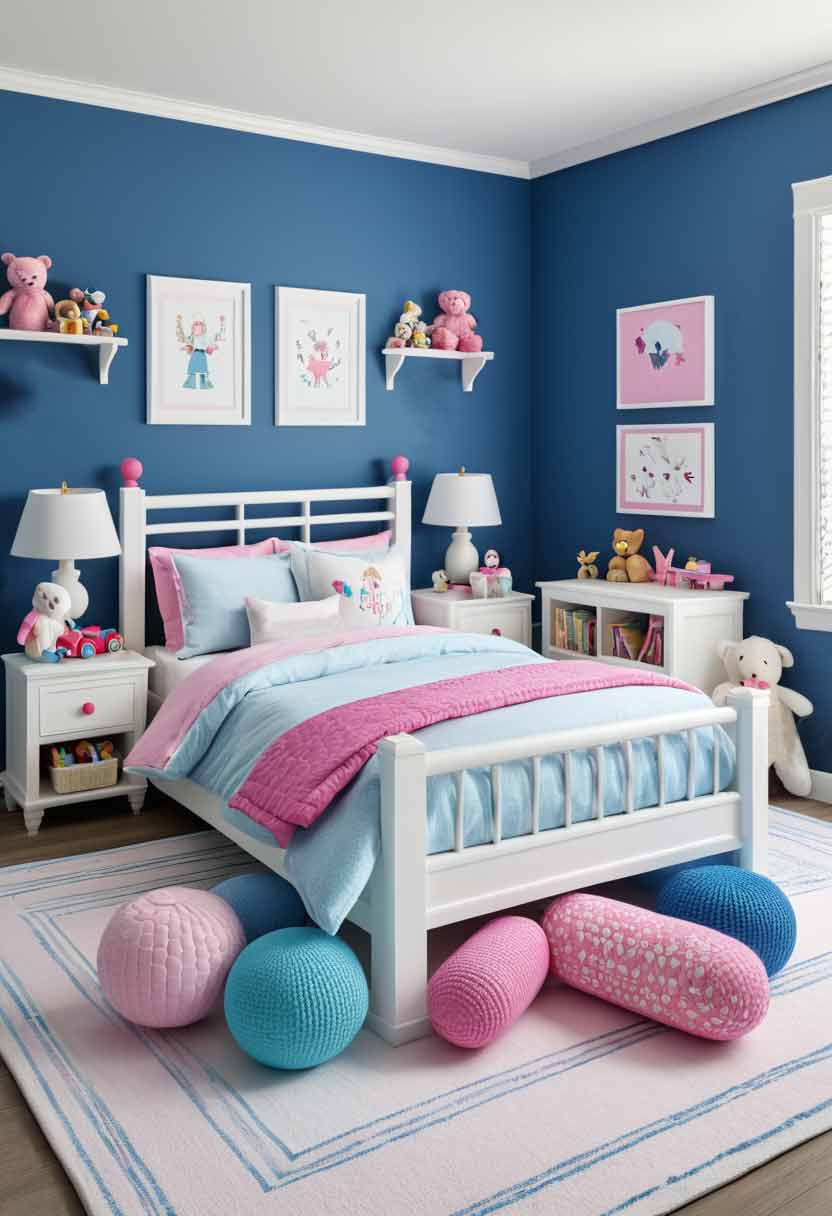 15+ Blue Bedroom Ideas for Girls That Prove Blue Isn't Just for Boys 17 blue pink girls bedroom