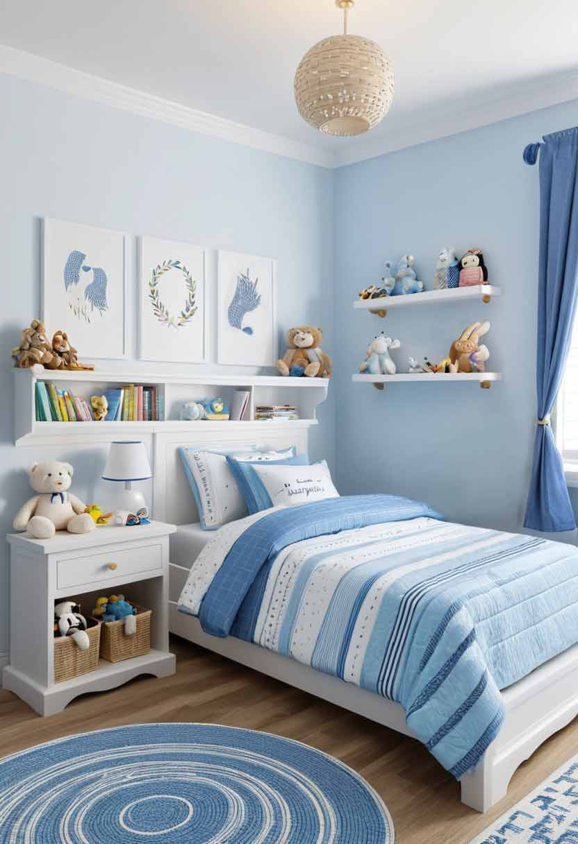 15+ Blue Bedroom Ideas for Girls That Prove Blue Isn't Just for Boys 3 girls blue bedroom idea