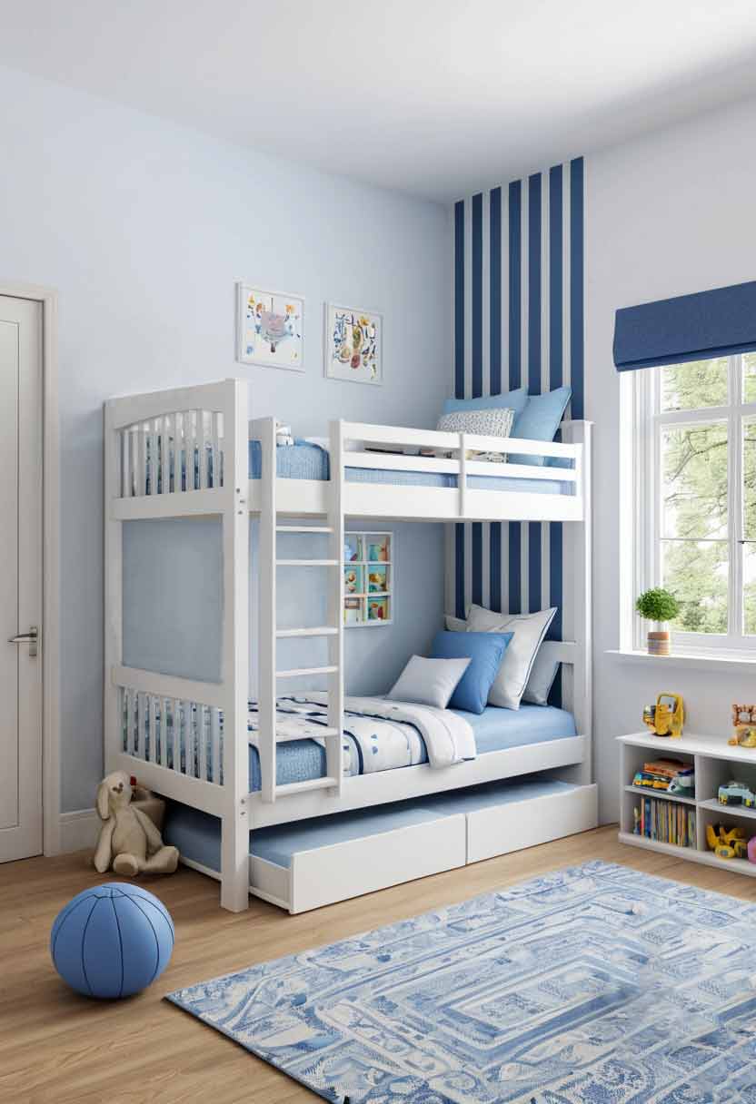 15+ Blue Bedroom Ideas for Girls That Prove Blue Isn't Just for Boys 8 girls blue bedroom with bunk bed