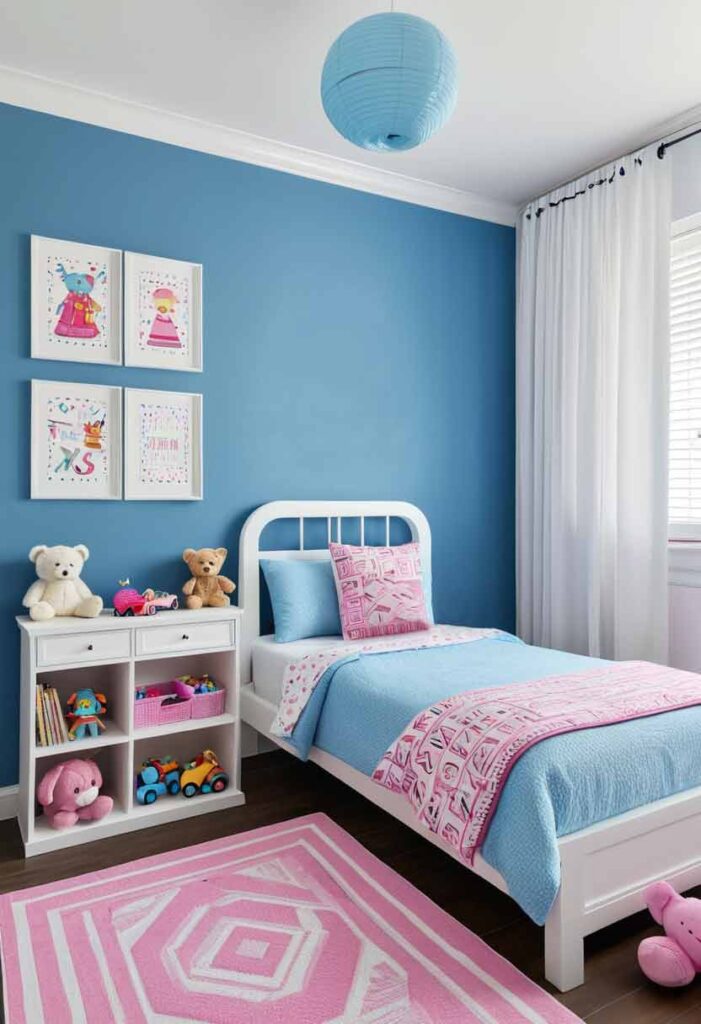 15+ Blue Bedroom Ideas for Girls That Prove Blue Isn't Just for Boys 16 girls blue pink bedroom idea