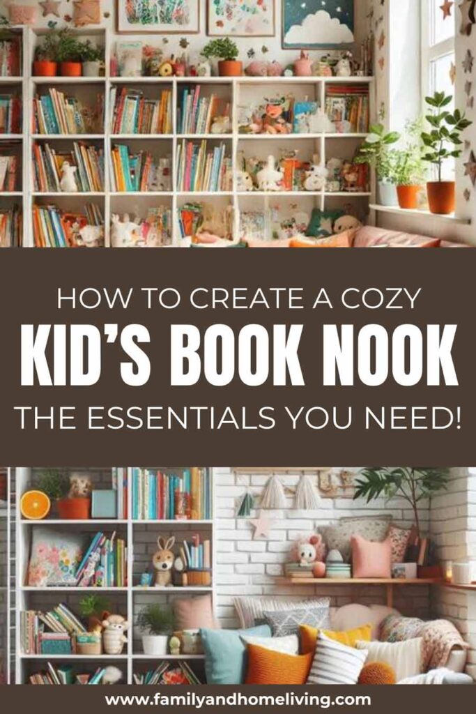 How To Create & Decorate A Reading Corner For Your Kids 2 How to decorate a reading nook for kids Pinterest pin