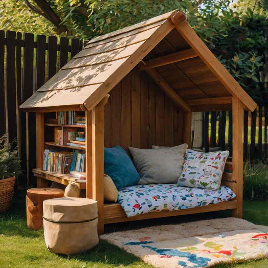 Kids garden reading nook header