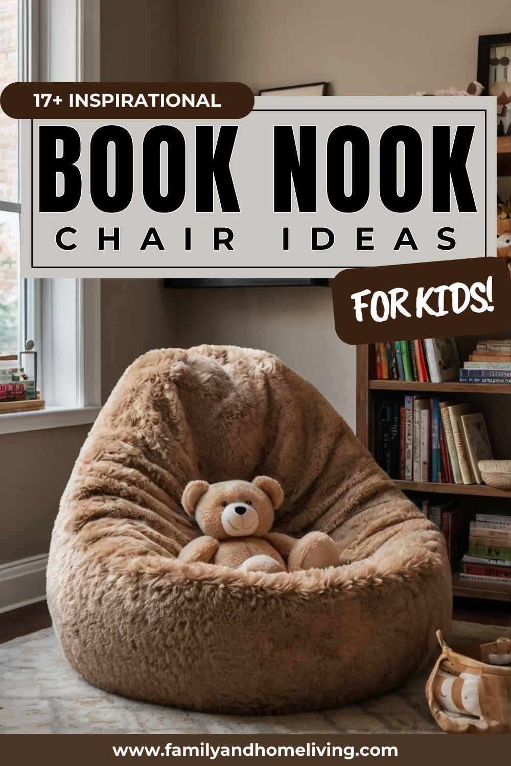 17+ Super Cute Reading Nook Chairs, Cushions & Bean Bag Chair Ideas For Kids 30 Kids reading nook chair ideas Pinterest pin