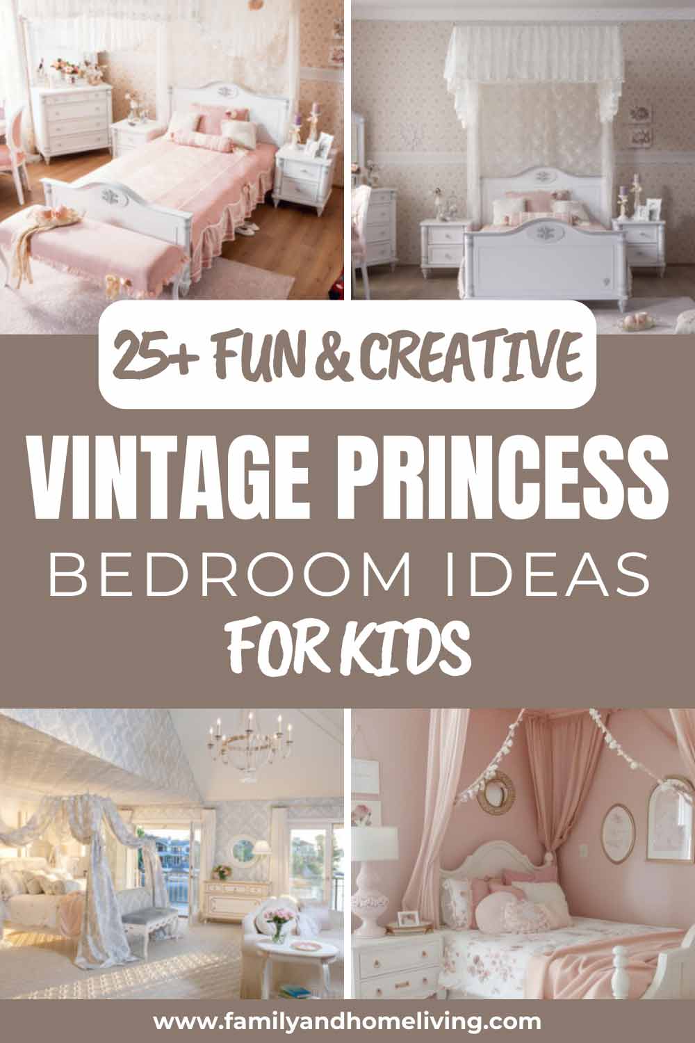 Vintage princess bedroom ideas for kids Pinterest pin